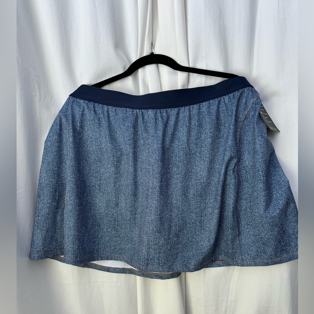NWT Ideology Denim Print Performance Skirt Size XXL (2x)